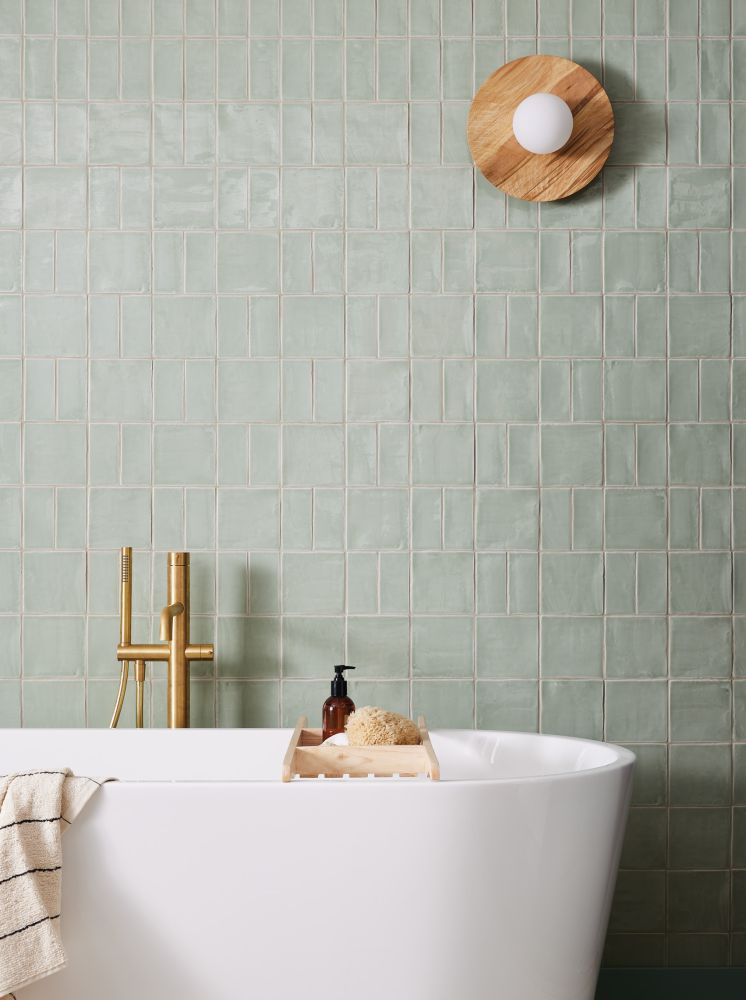 Potters Glaze Gadsby Green Glazed Square Wall Tile