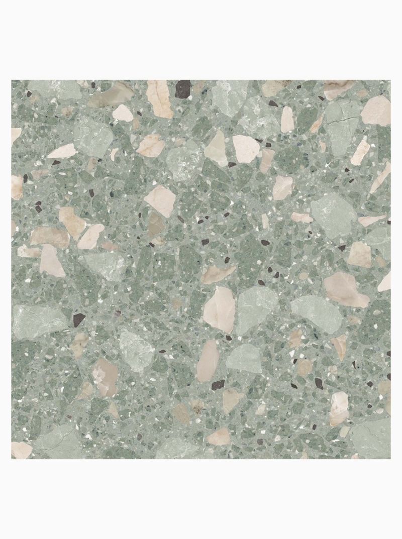 Chunk Moss Big Chip 80x80cm | Terrazzo Style Porcelain Tile