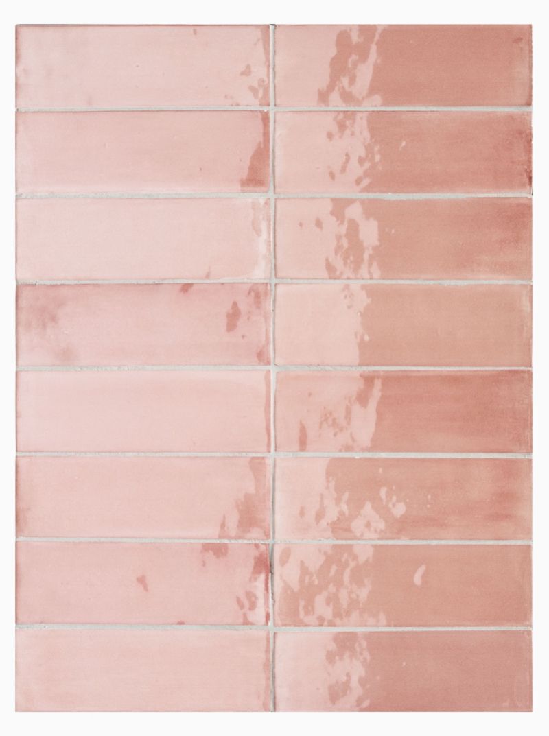 Fellini Rosa Gloss 5.2x16cm | Pink Zellige Style Wall Tile