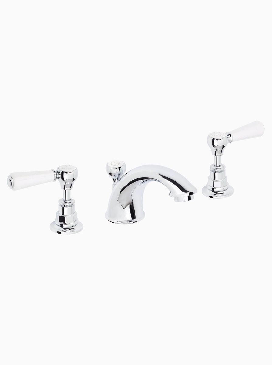 Albany Deck Mounted 3 Hole Basin Mixer - Levers