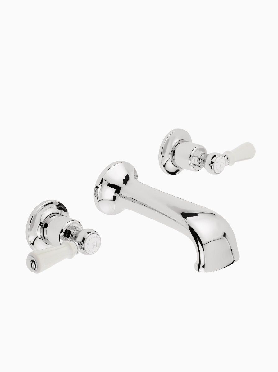 Albany Wall Mounted 3 Hole Bath Filler - Levers