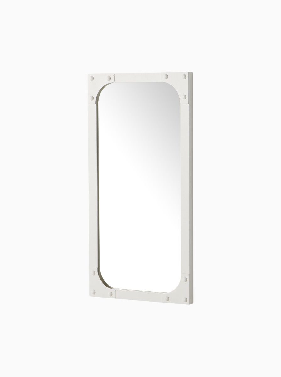 Spitalfields Rectangular Mirror (White)