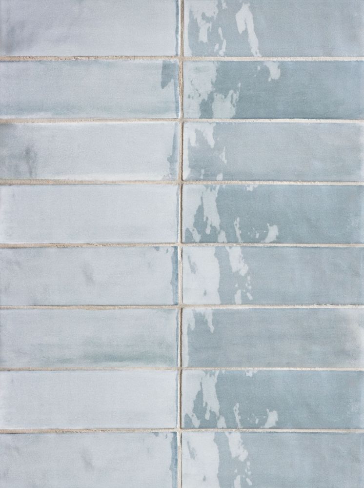 Fellini Leggero Gloss 5.2x16cm | Pale Blue Zellige Style Wall Tile