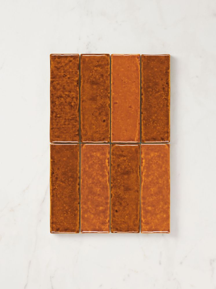 Monterey Toffee 5x15 | Orange Glazed Metro Wall Tile
