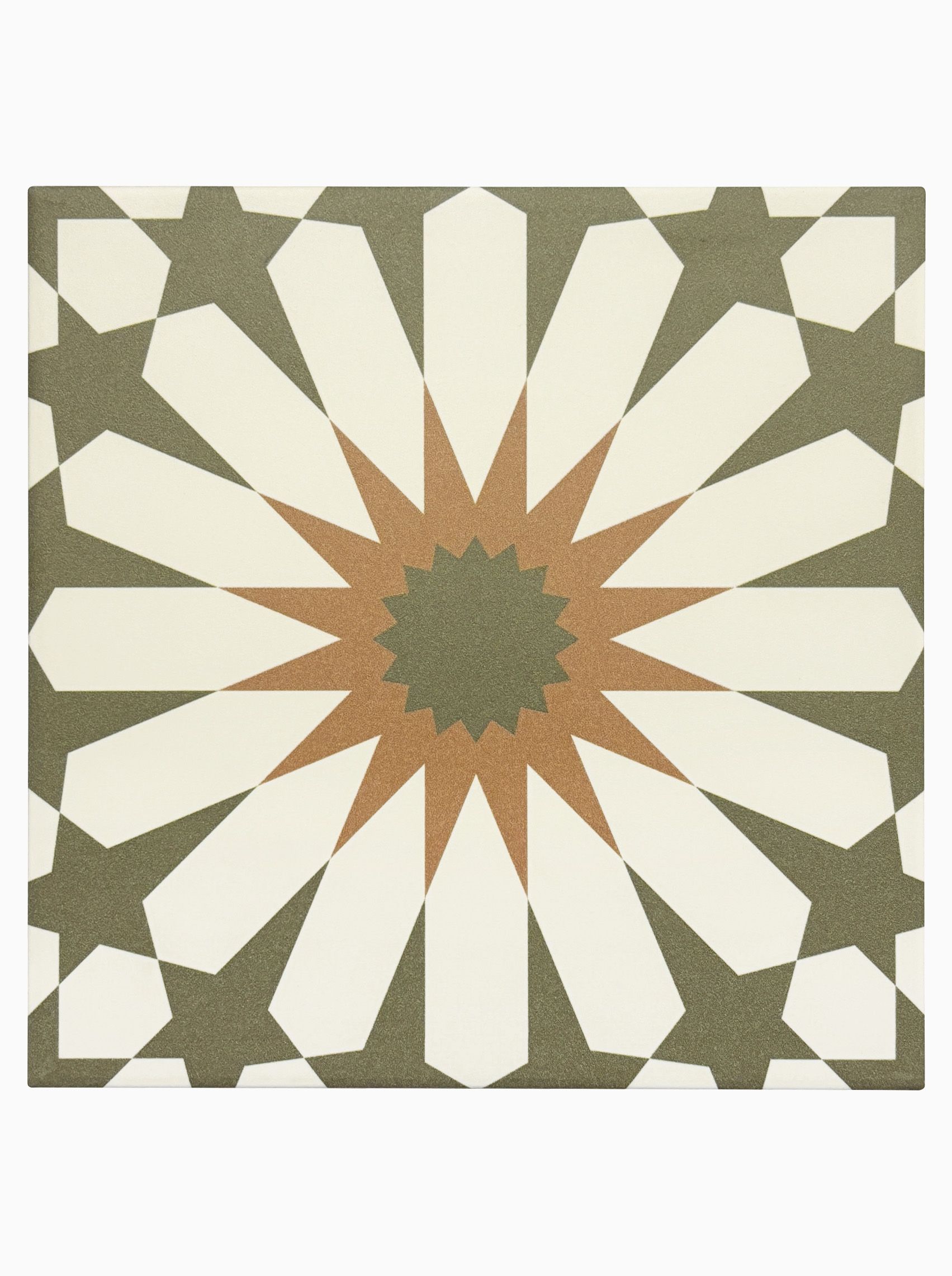 Discotheque Toyah | Green & Tan Patterned Porcelain Tile