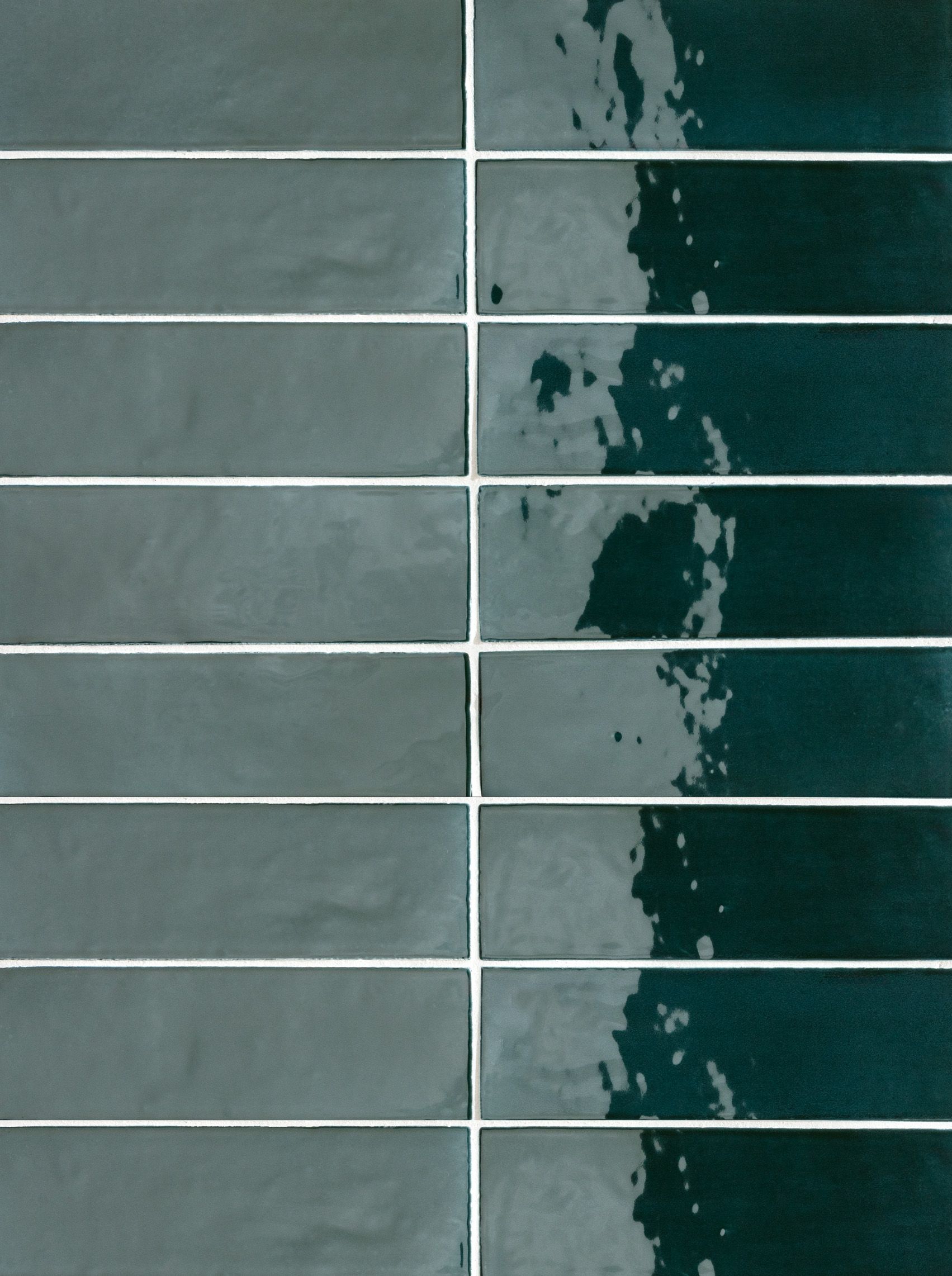 Fellini Oceano Gloss 5.2x16cm | Teal Zellige Style Wall Tile