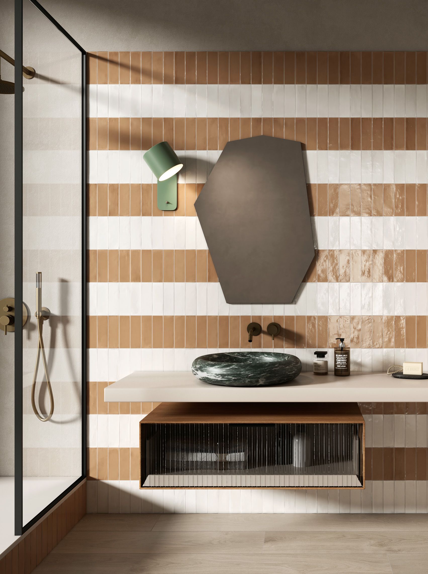 Fellini Terracotta Gloss 5.2x16cm | Terracotta Zellige Style Wall Tile