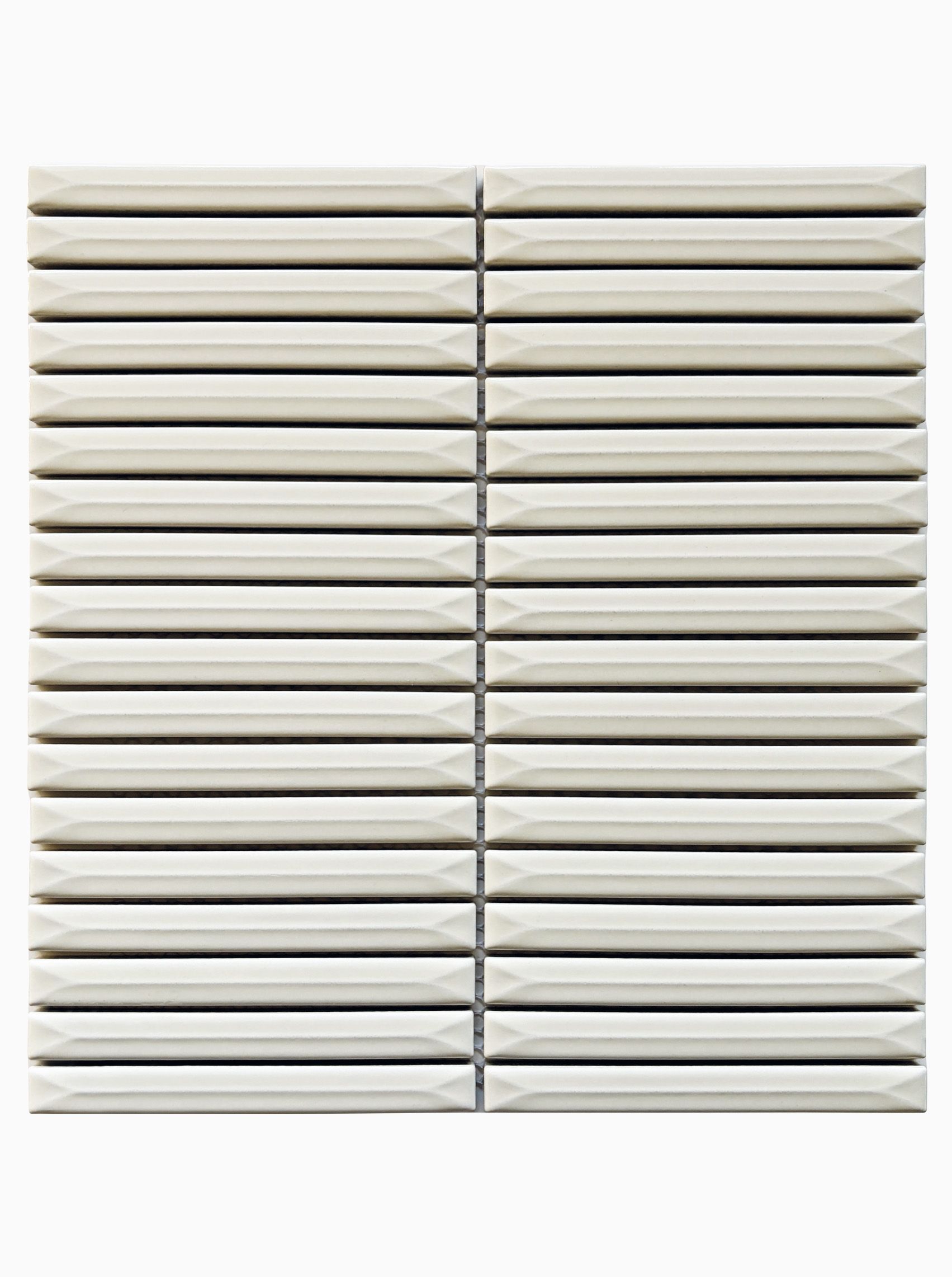 Kitami Hako | White Fluted Kit Kat Mosaic Wall Tile