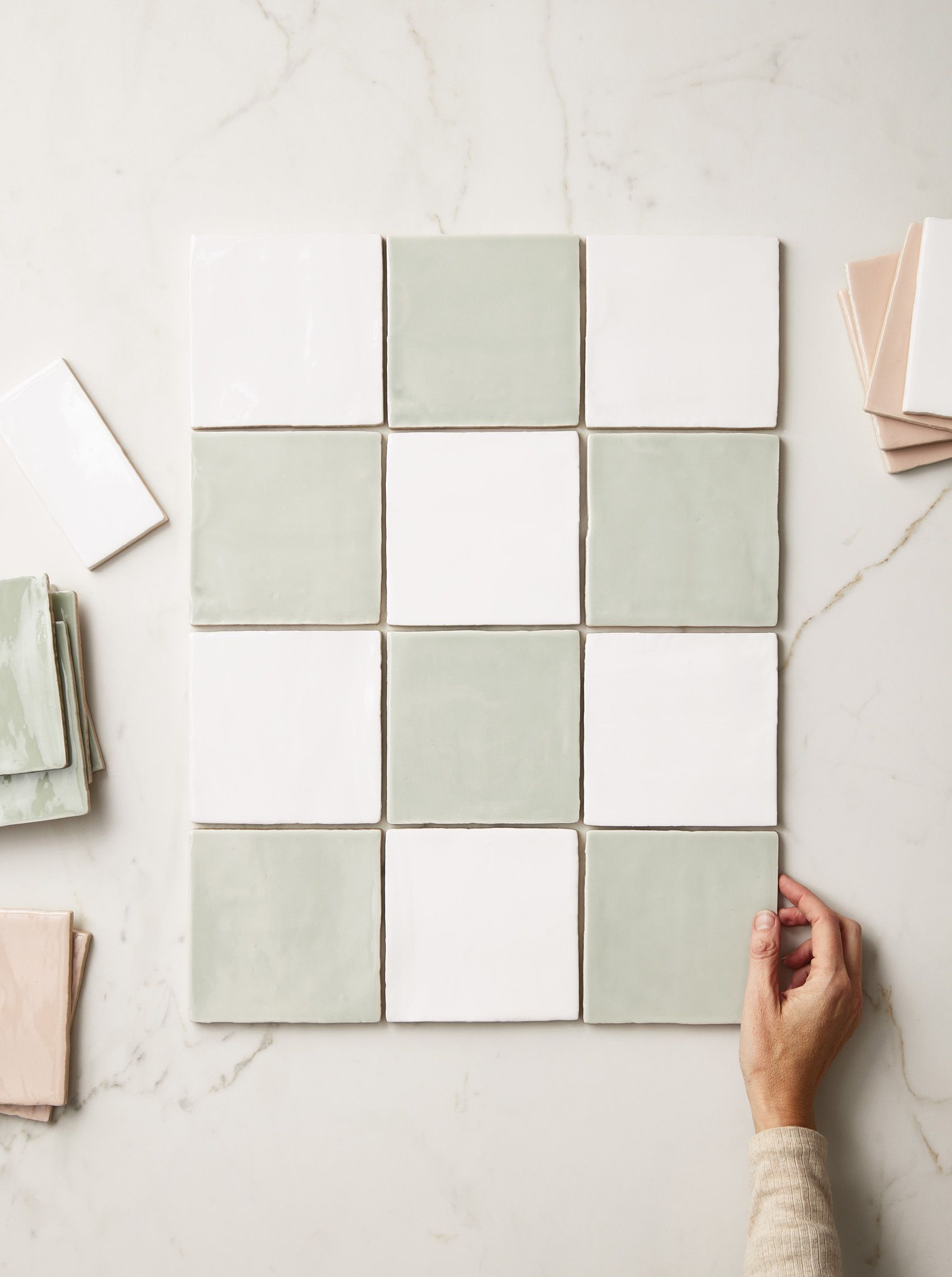 Potters Glaze Hepworth White Glazed Square Wall Tile