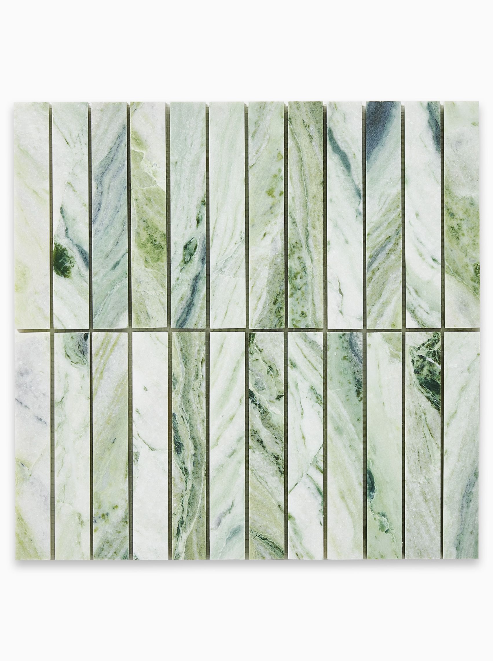Summer Haven Large Kit Kat | Green Marble Mosaic Wall & Floor Tile