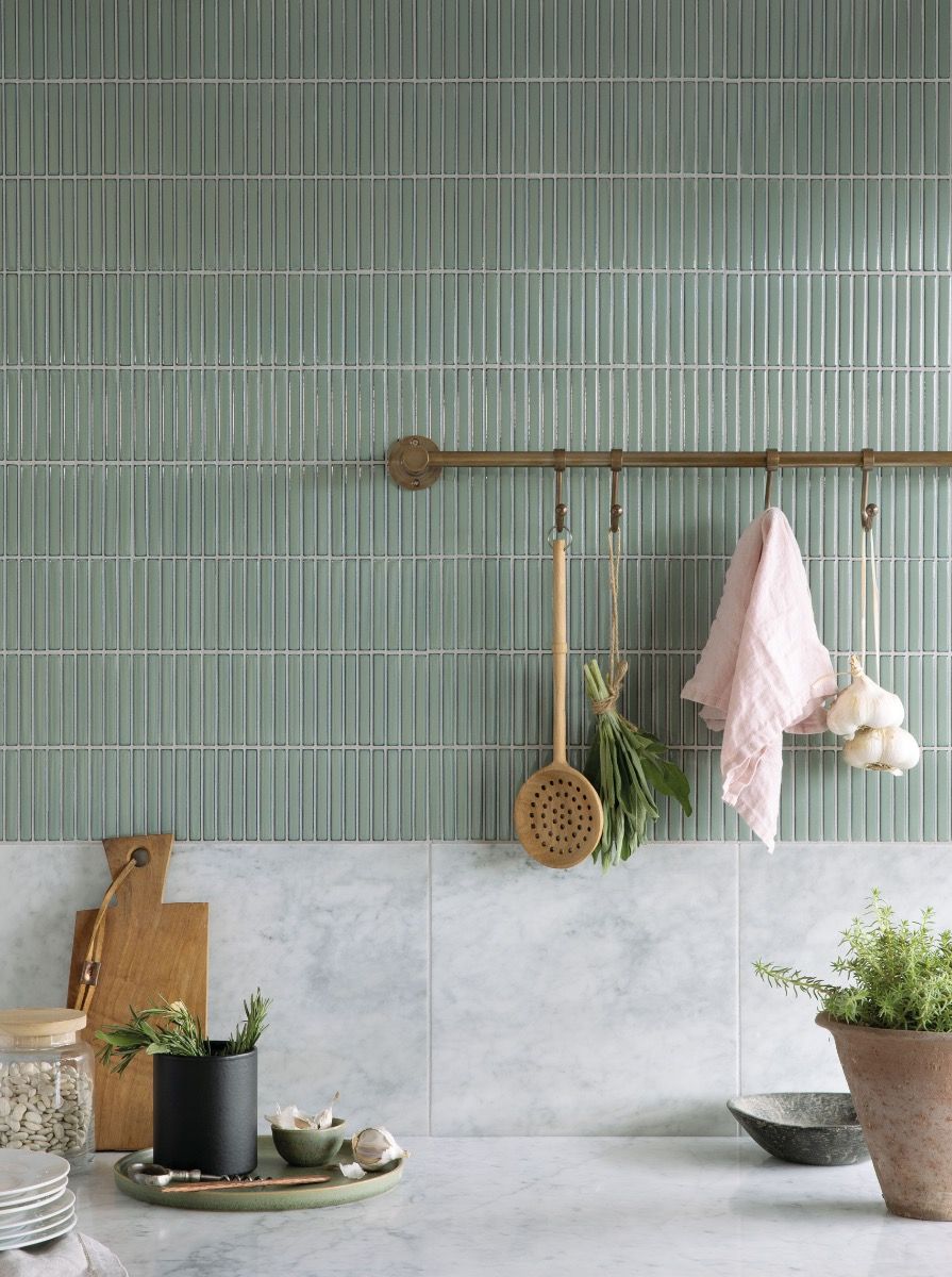 Zeze Bonsai | Grey Green Kit Kat Mosaic Wall Tile