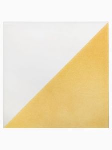 Semaphore Mayflower 20 x 20cm Porcelain Floor and Wall Tile with White and Yellow Decorative Pattern