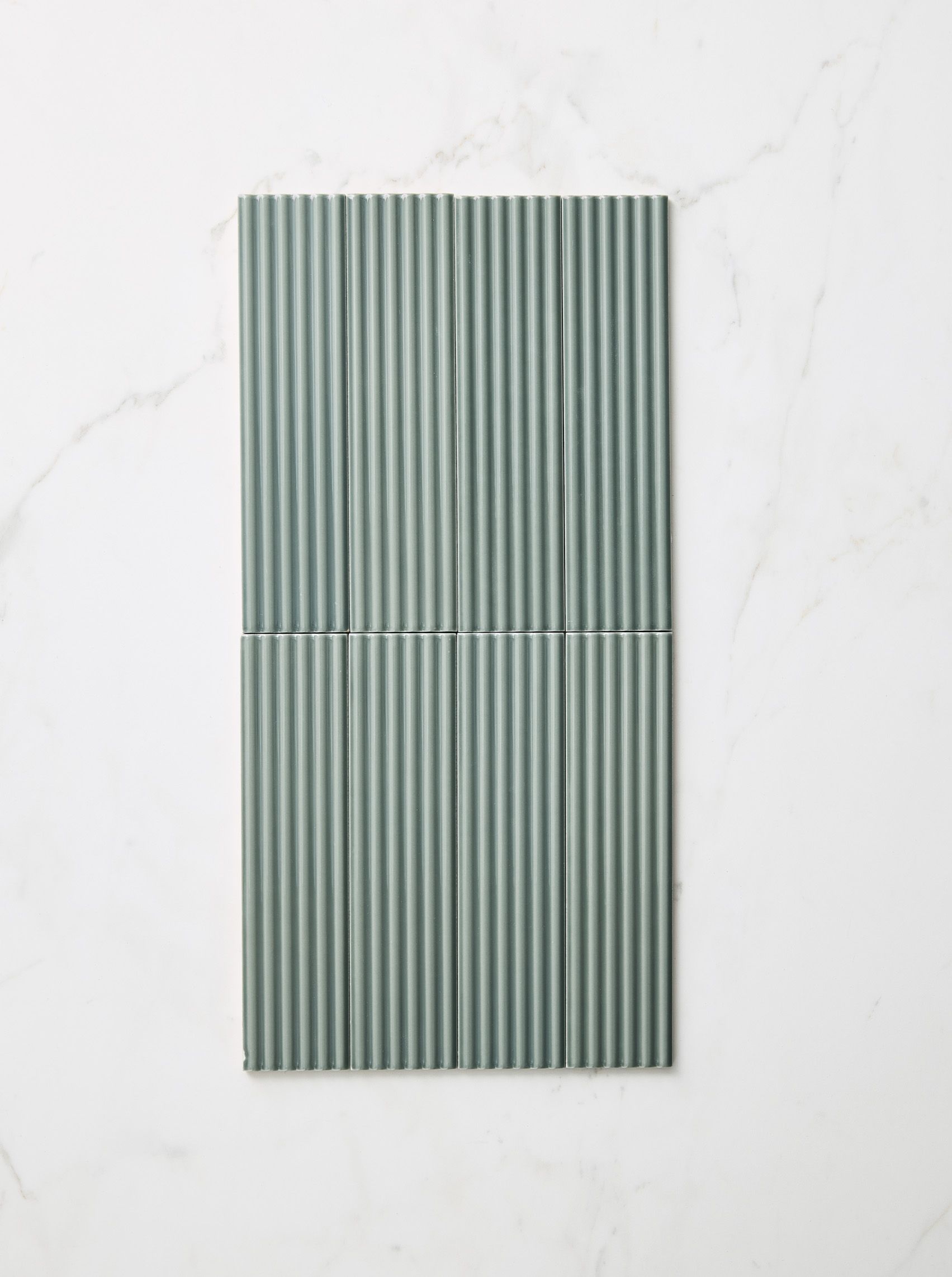 Corrugation Blue Ripple | Glazed Fluted Wall Tile