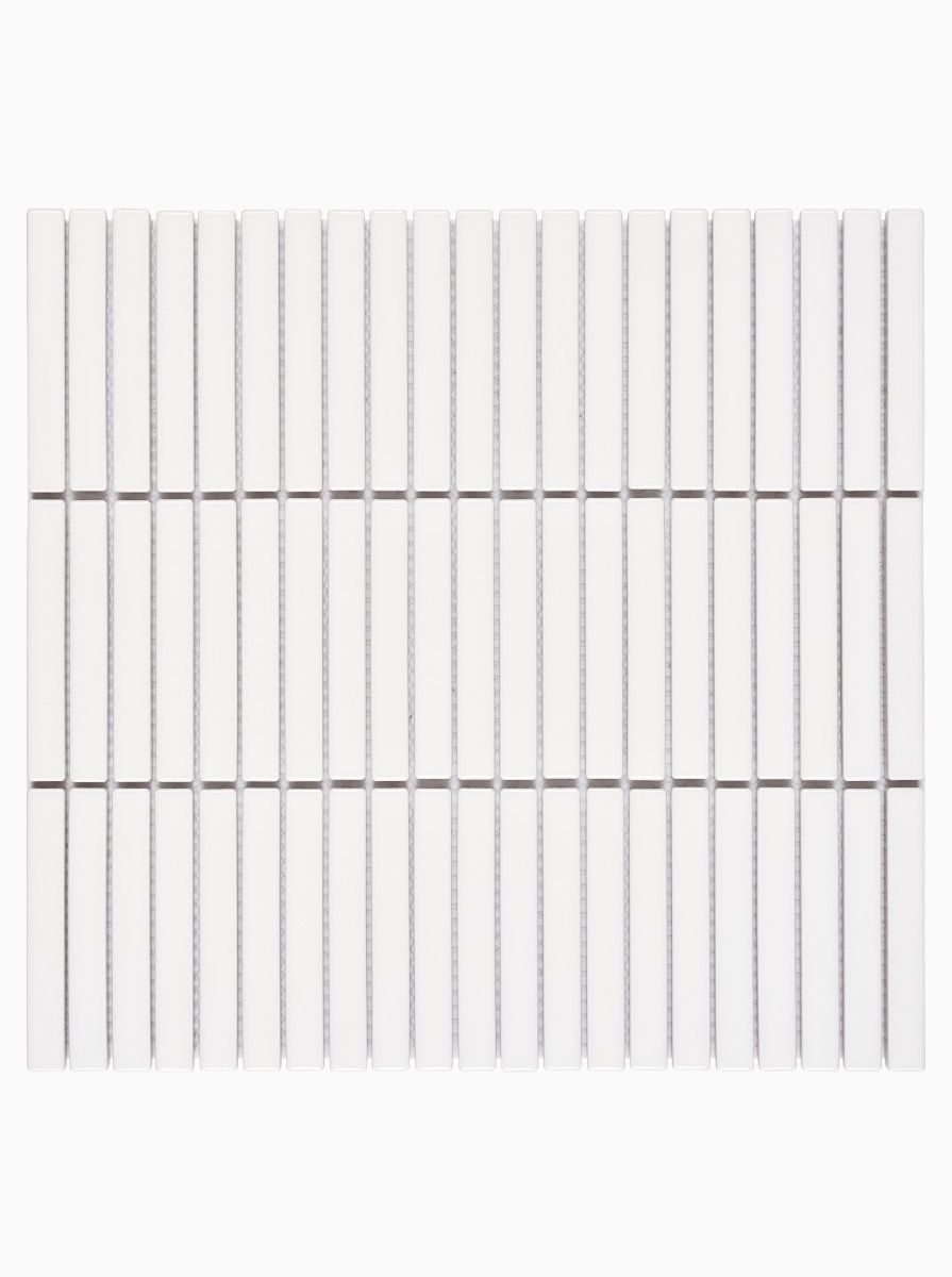Katakana Small Matt | White Kit Kat Mosaic Wall Tile