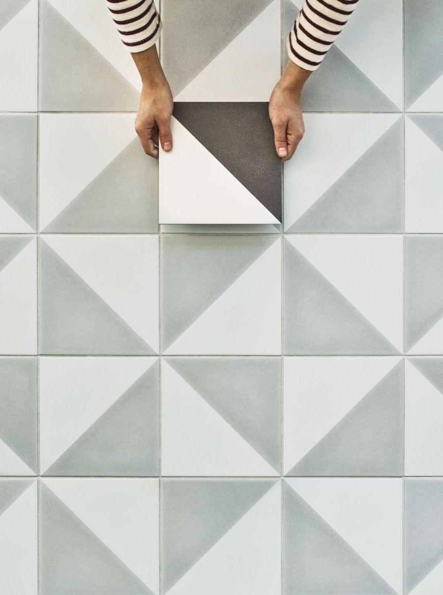 Semaphore Celeste 20x20cm | Pink Patterned Porcelain Tile