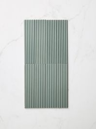 Corrugation Green Ripple | Glazed Fluted Wall Tile