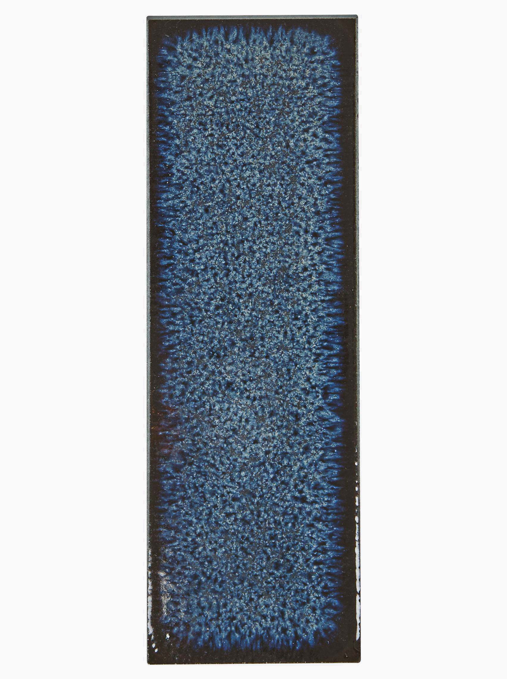 Raku Yokohoma Bay 6.5x20cm | Navy Blue Glazed Wall Tile