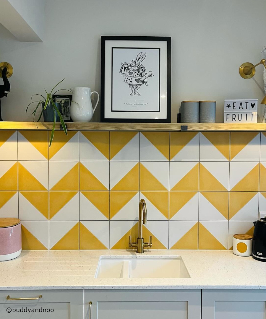Yellow Splashbacks A selection of distinctive and stylish kitchen splashback ideas